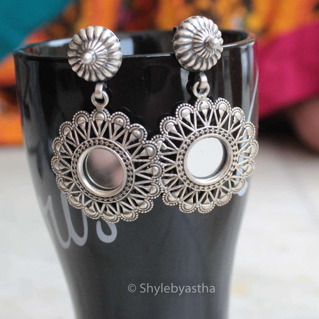 Moh Mirror Drop Earrings