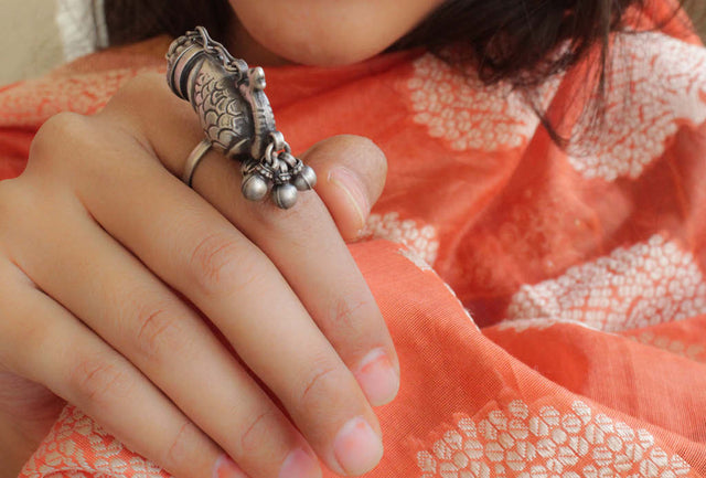 Moh Peacock Antique Ring