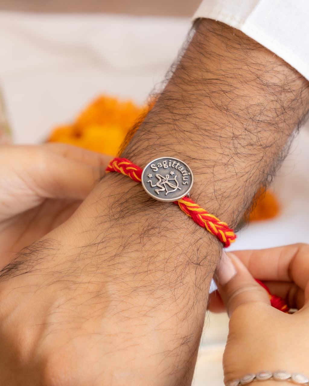 Moh Sagittarius Sun Sign Brooch Cum Rakhi
