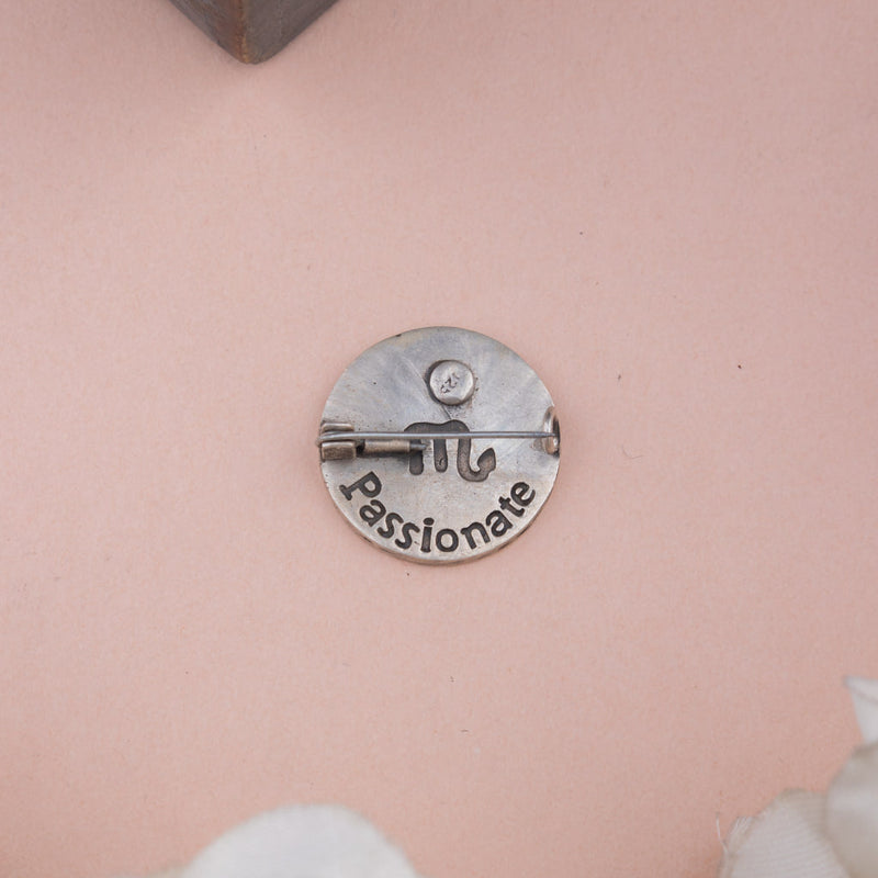 Moh Scorpio Sun Sign Brooch
