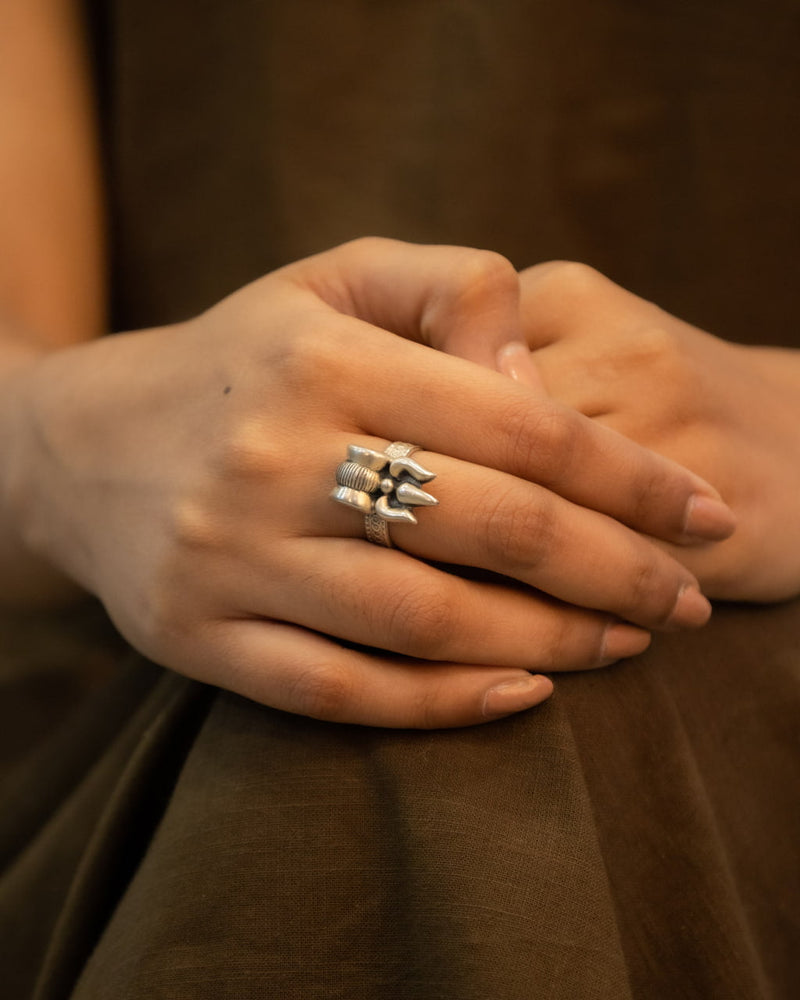 Moh Shiva Damru Ring