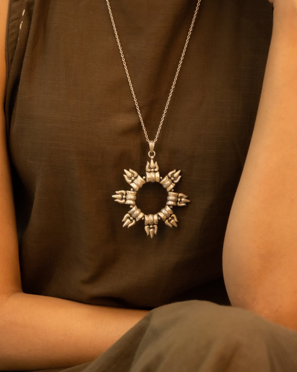 Moh Trishul Statement Shiva Necklace