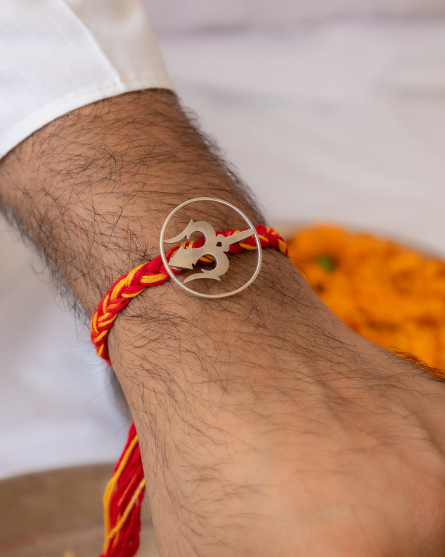 Moh Trishul Statement Brooch cum Rakhi
