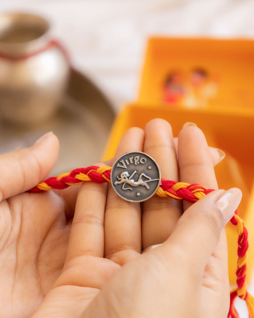 Moh Virgo Sun Sign Brooch Cum Rakhi