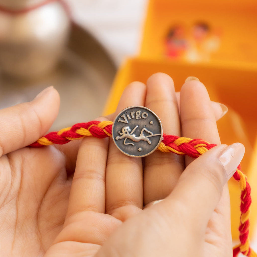 Moh Virgo Sun Sign Brooch Cum Rakhi
