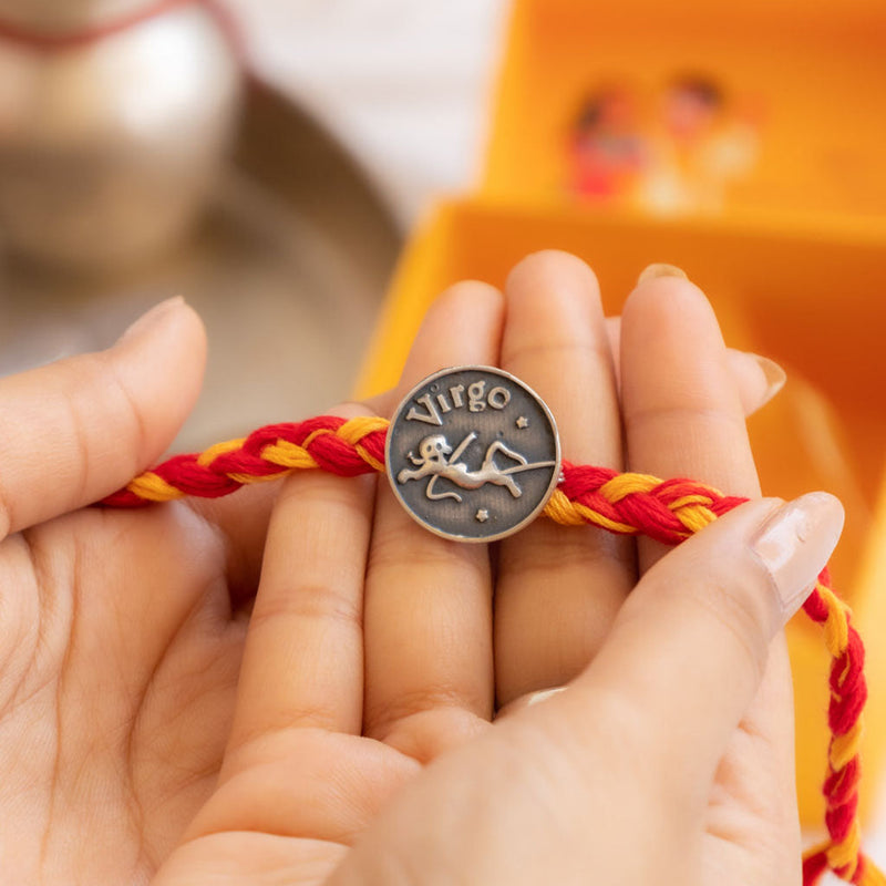 Moh Virgo Sun Sign Brooch Cum Rakhi