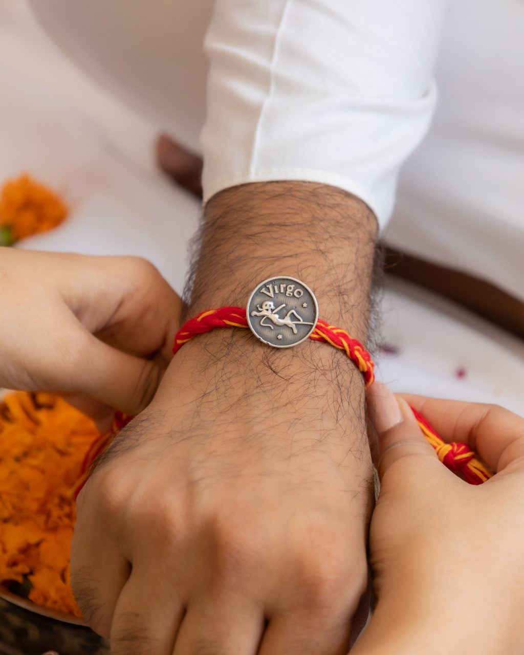Moh Virgo Sun Sign Brooch Cum Rakhi
