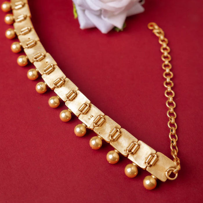 Moh Embossed Matte Statement Choker