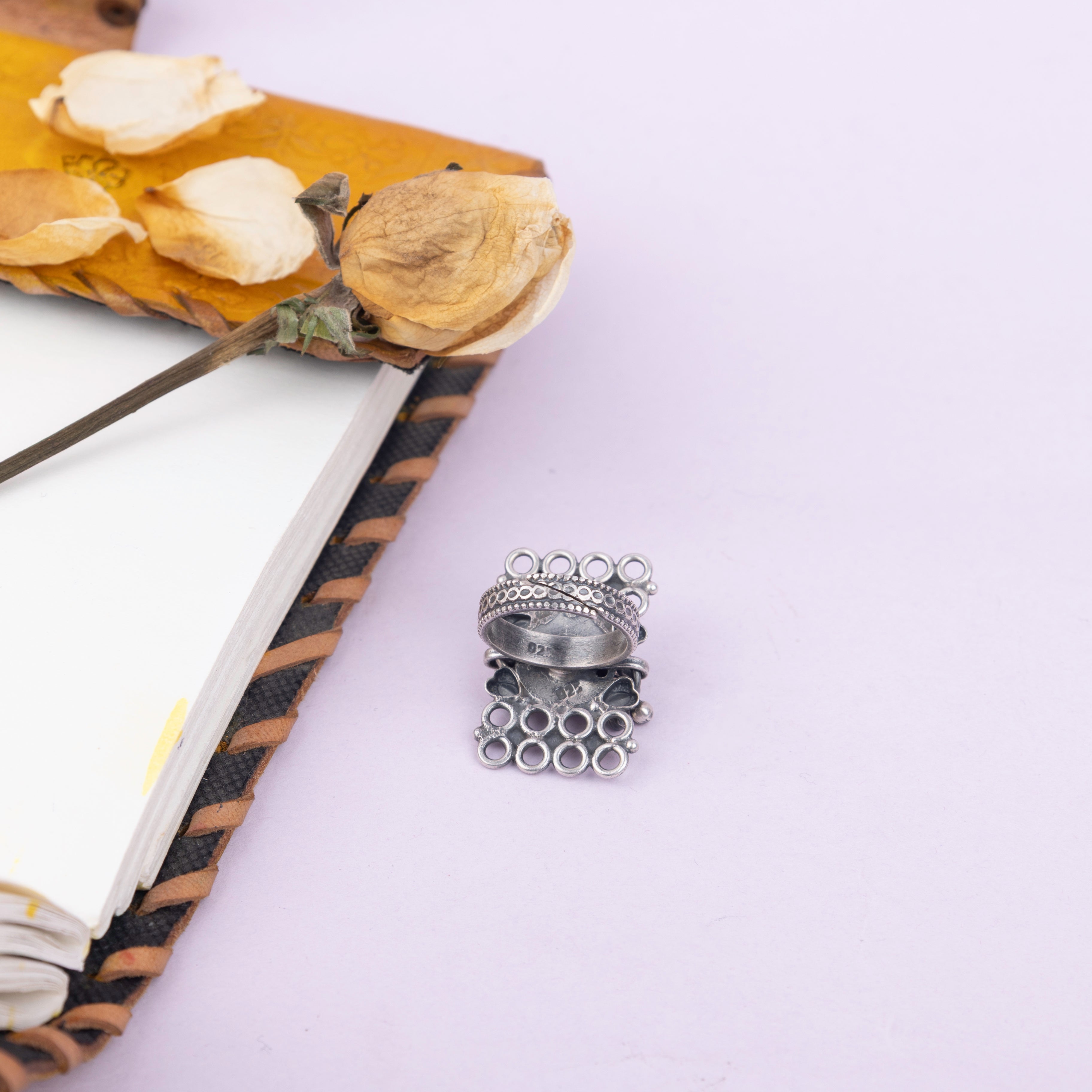 Moh Intricate Jali Ghughri Drop Ring