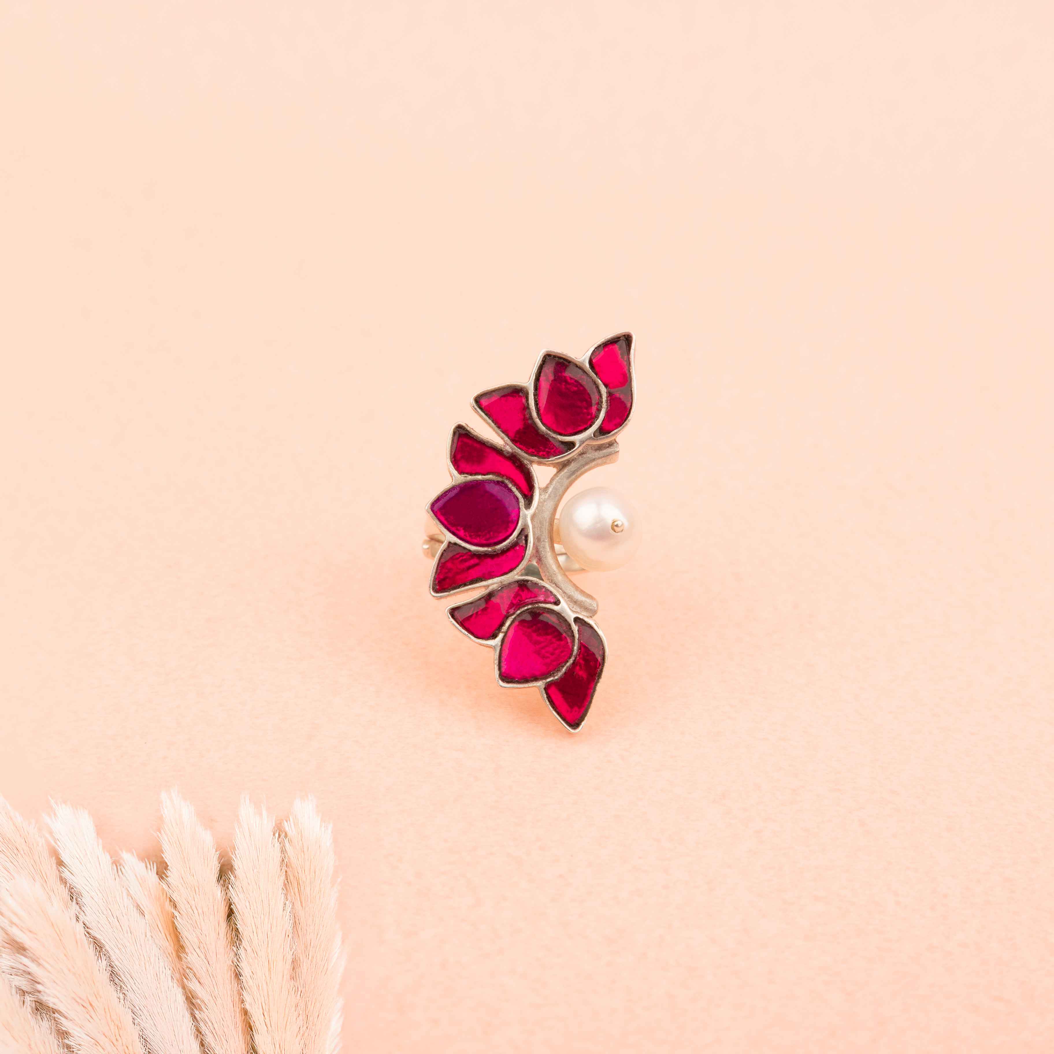 Moh Raani Kundan Padma Bloom Ring