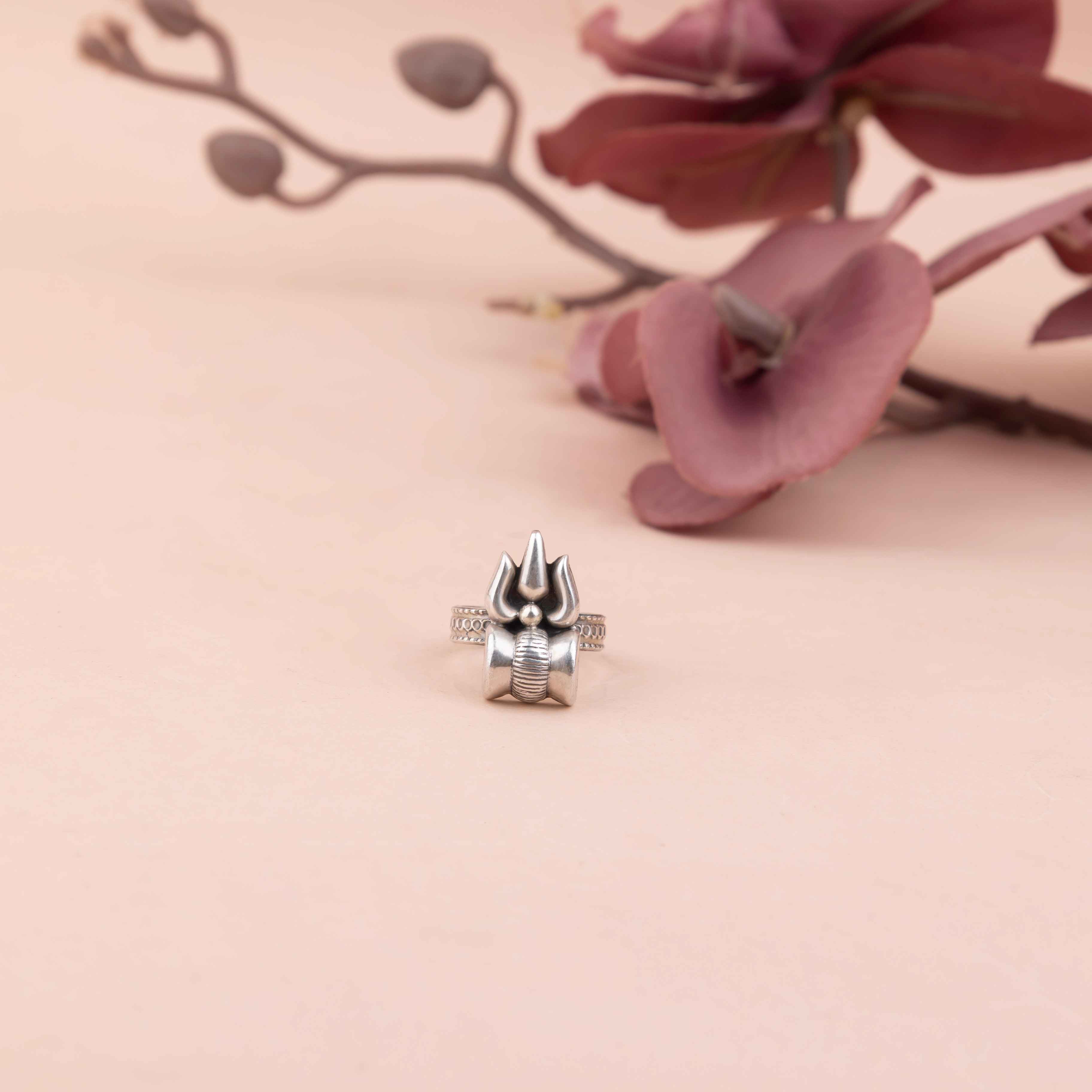 Moh Shiva Damru Ring