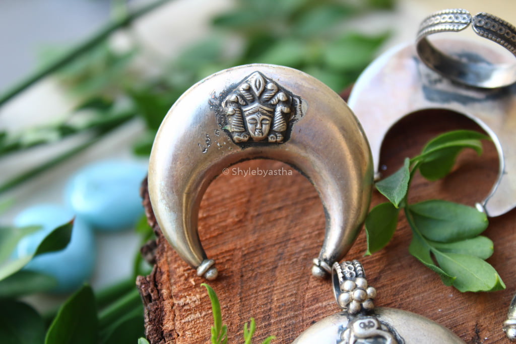 Adya Durga Crescent Moon Ring