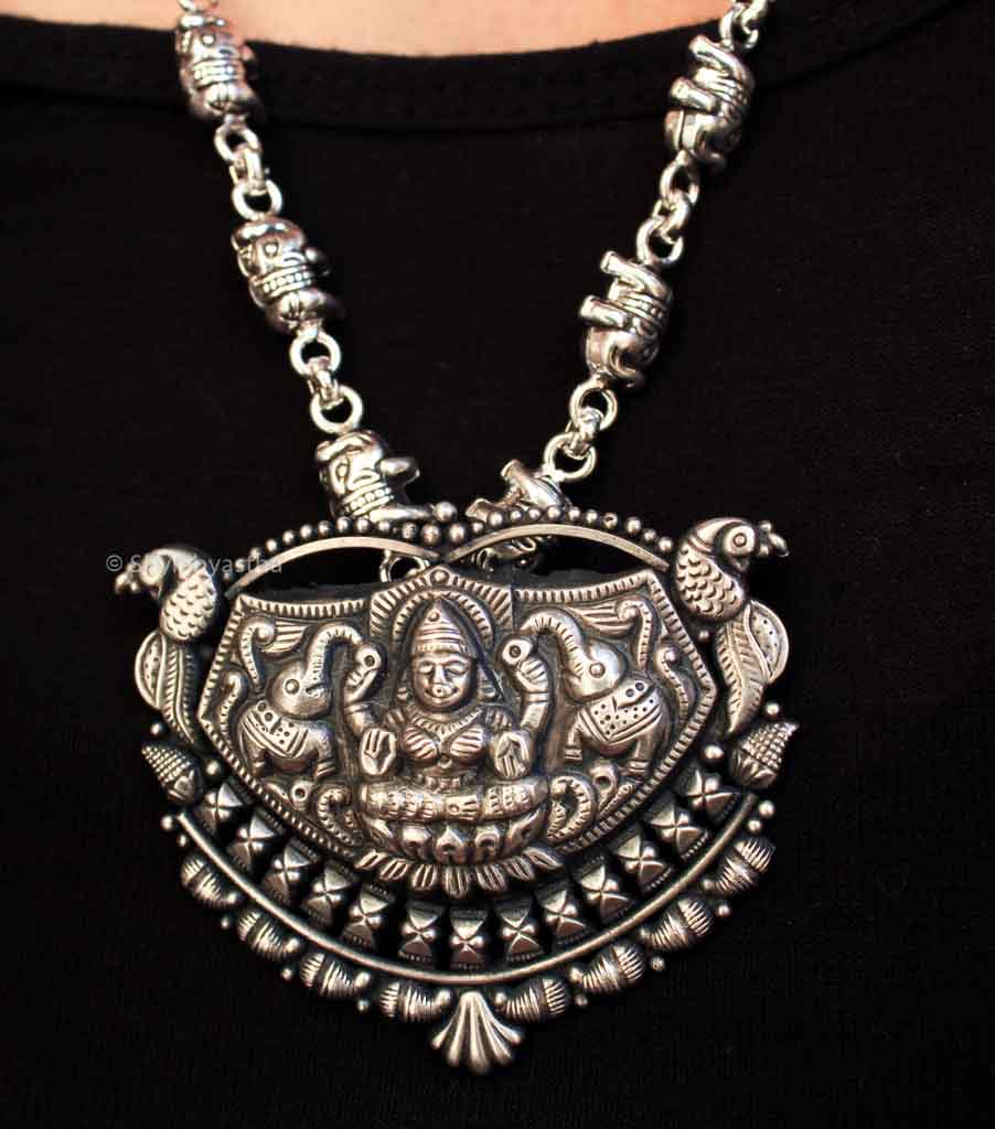 Tattva Lakshmi Pendant Mini Elephant Chain Necklace