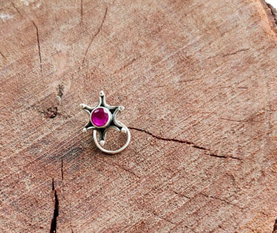 Adya Pink Quirky Nose Ring