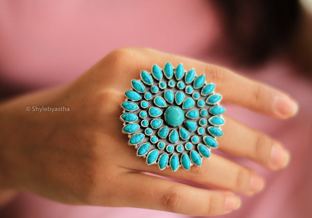 Essence Classic Turquoise Jadau Ring