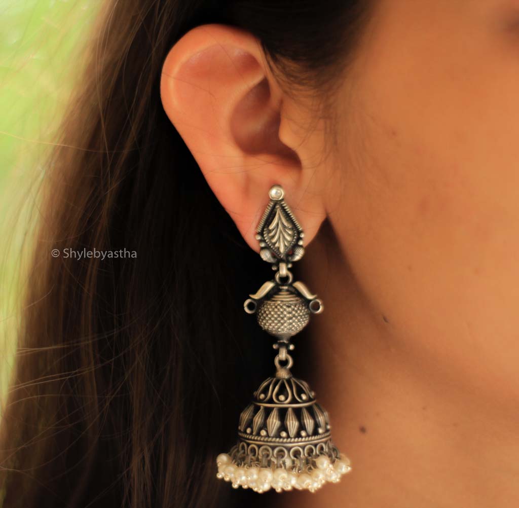Dulari Embossed Carved Jhumka