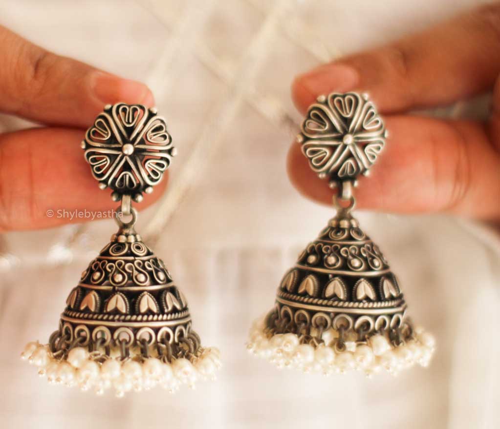 Dulari Embossed Carved Jhumka