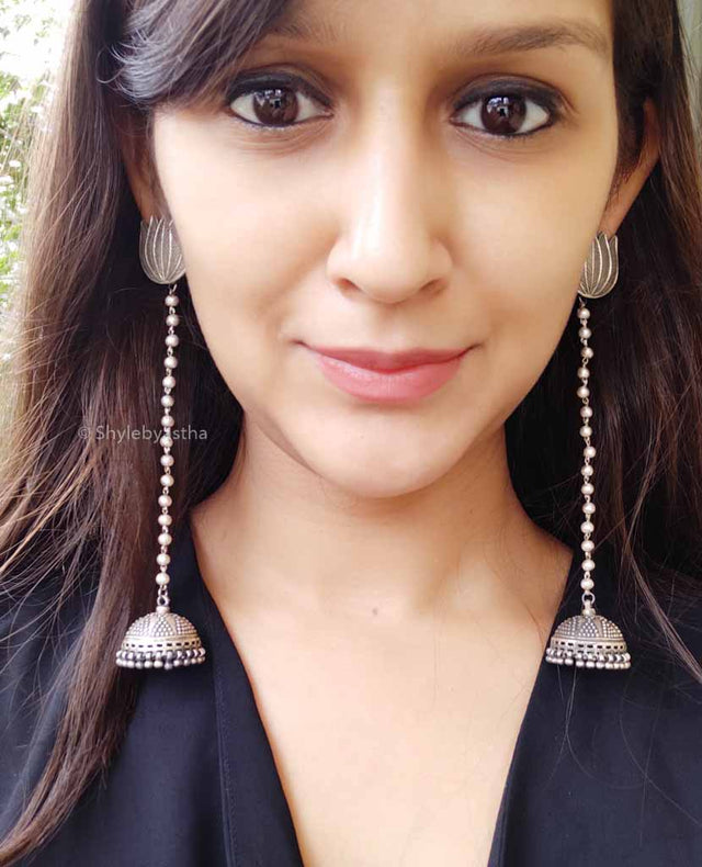 Dulari Lotus Long Jhumka