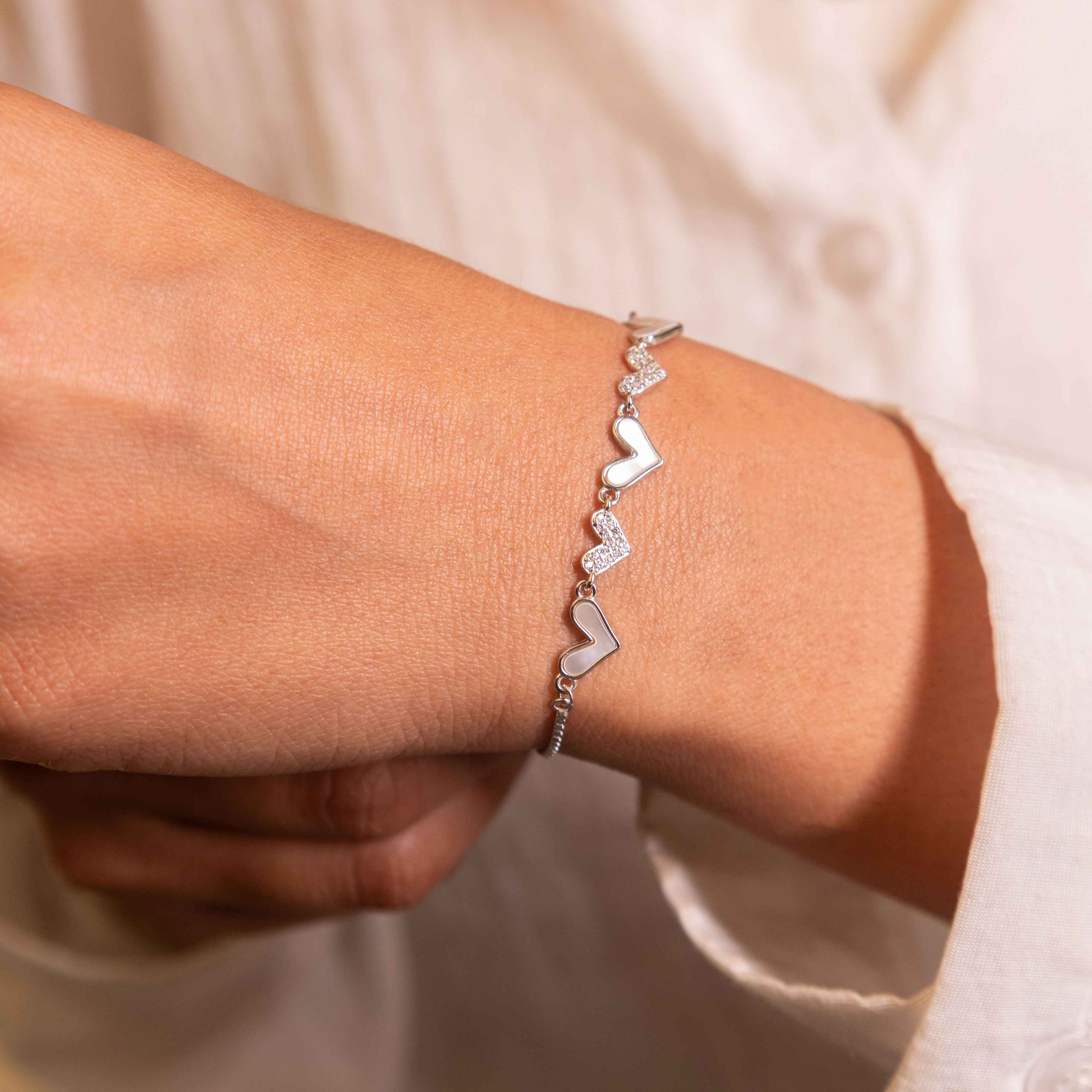 Qurbat Linked Hearts Bracelet