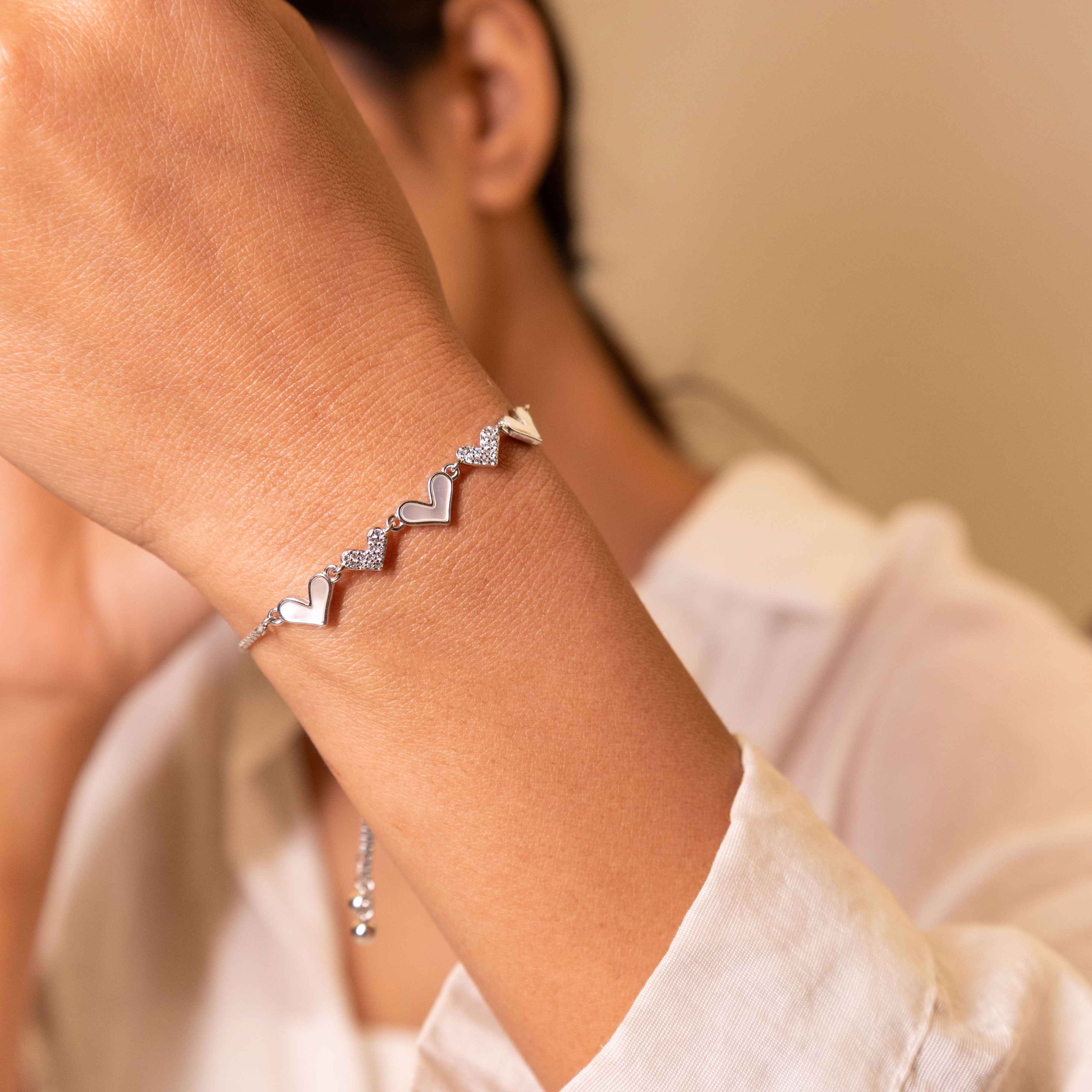 Qurbat Linked Hearts Bracelet