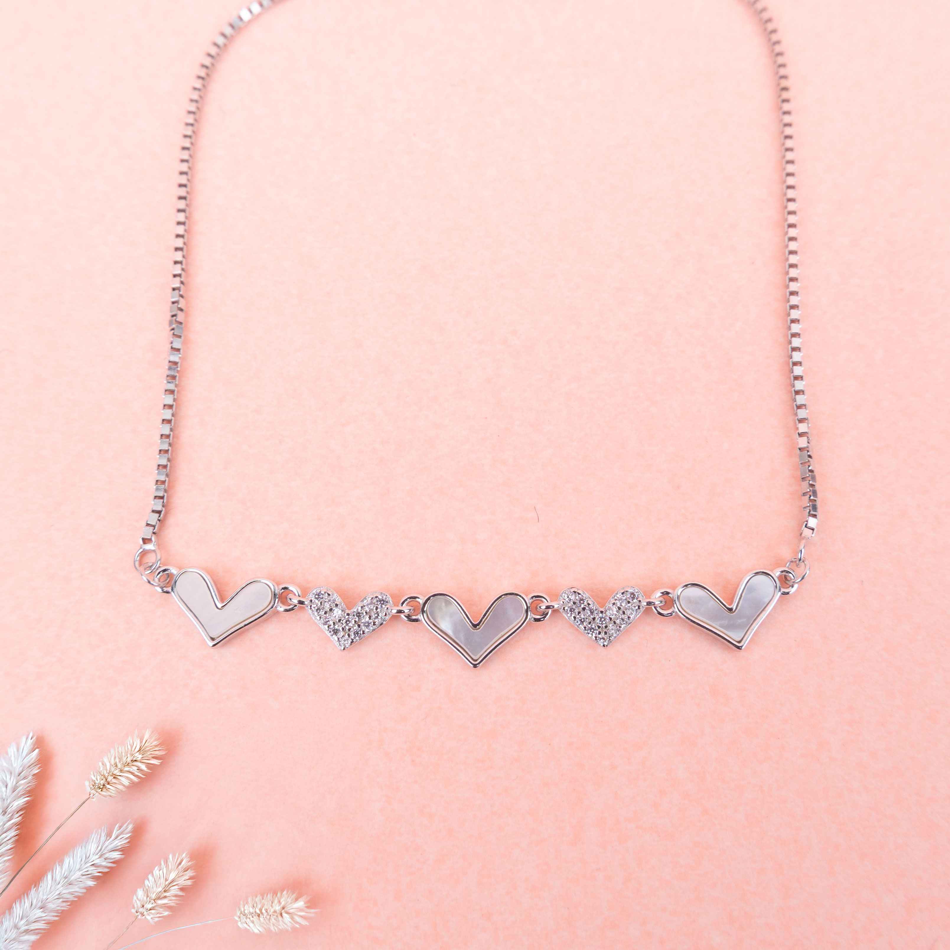 Qurbat Linked Hearts Bracelet