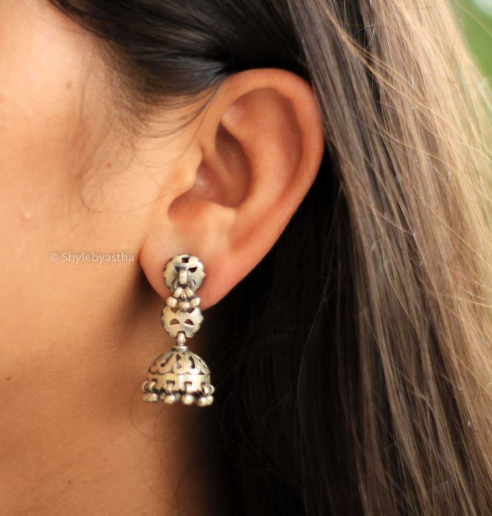 Moh Carved Jhumki