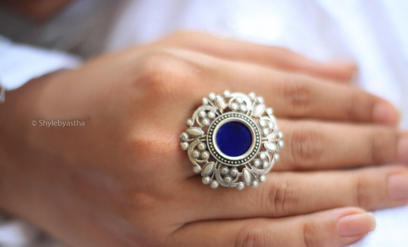Dulari Handpainted Classic Ring