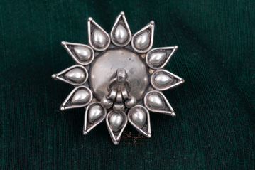 Qurbat Drop Motif Ghughri Embossed Ring