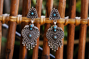Mizoya Paan drop turquoise classic earrings