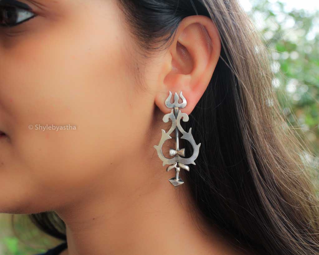 Shiva Bold Trishul Earrings