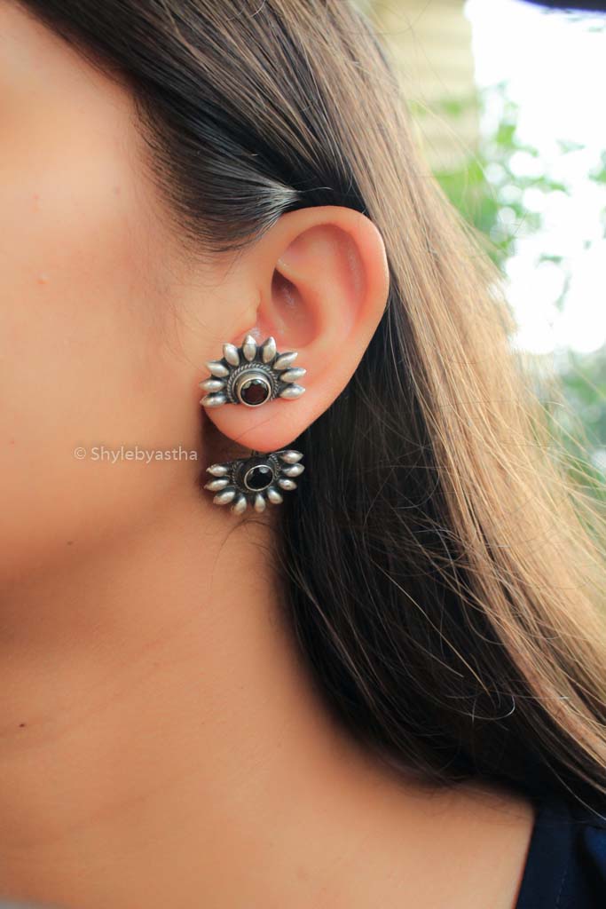 Shiva Black Spiked Bold Studs model