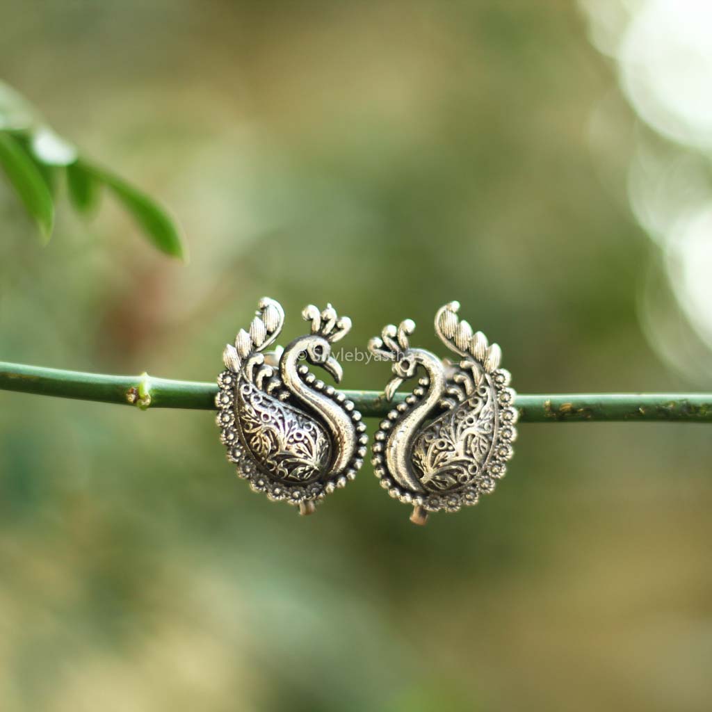 Moh Mini Peacock Studs