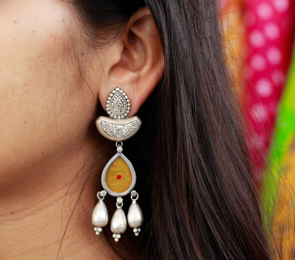 Dulari Handpainted Quirky Art Earrings