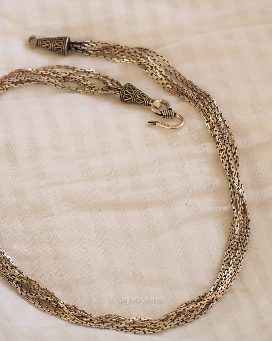 Adya Strangled Silver Chain Necklace