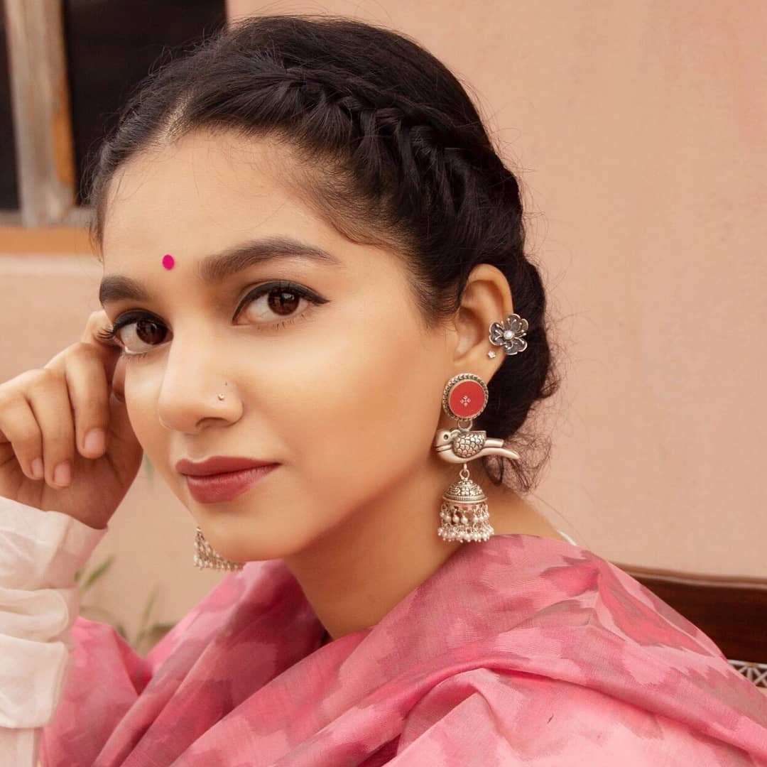 Dulari Handpainted Parrot Jhumkas