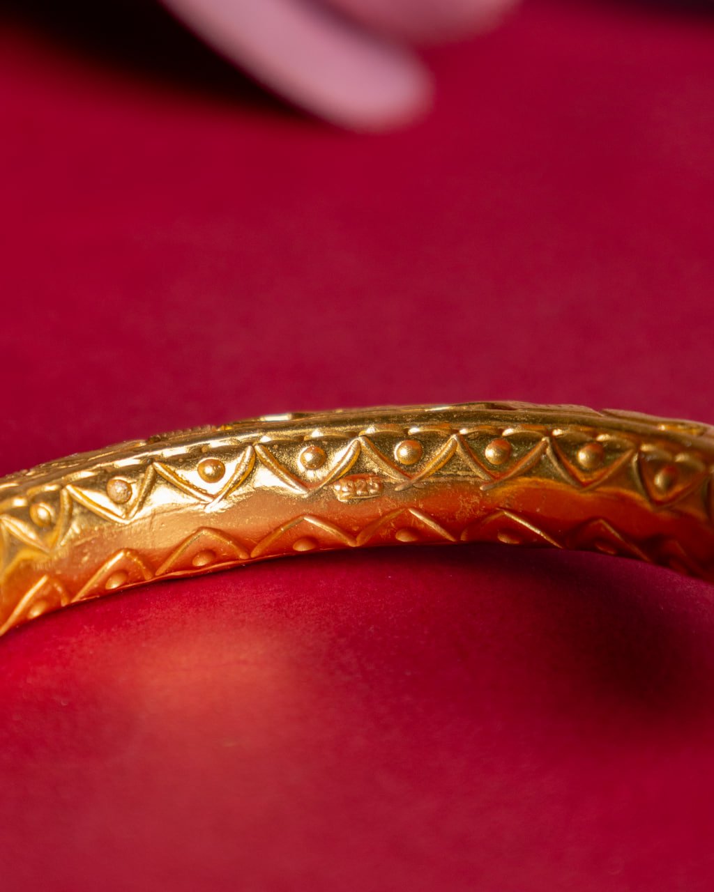 Tattva Gold Tone Chitai Timeless Kada