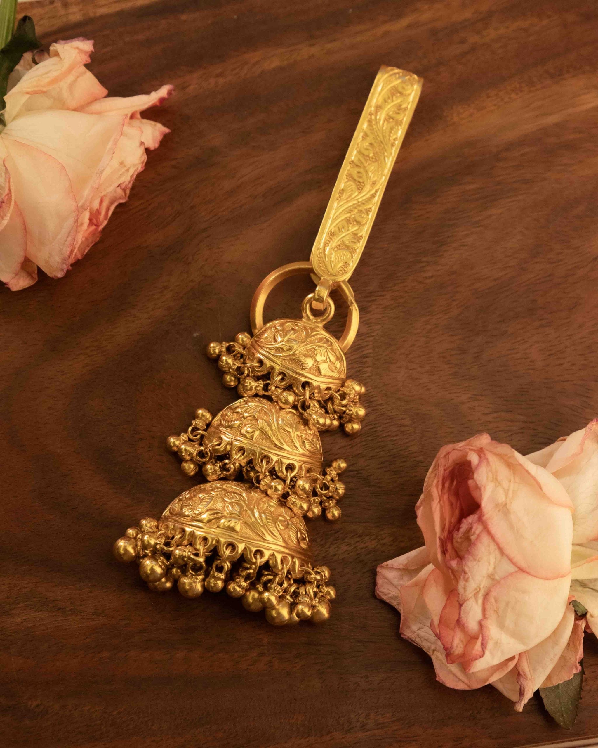 Tattva Intricate Chitai Layered Gold Plated Satka