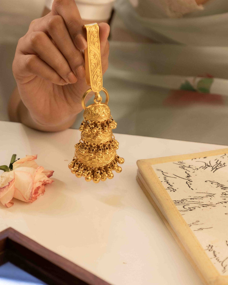 Tattva Intricate Chitai Layered Gold Plated Satka