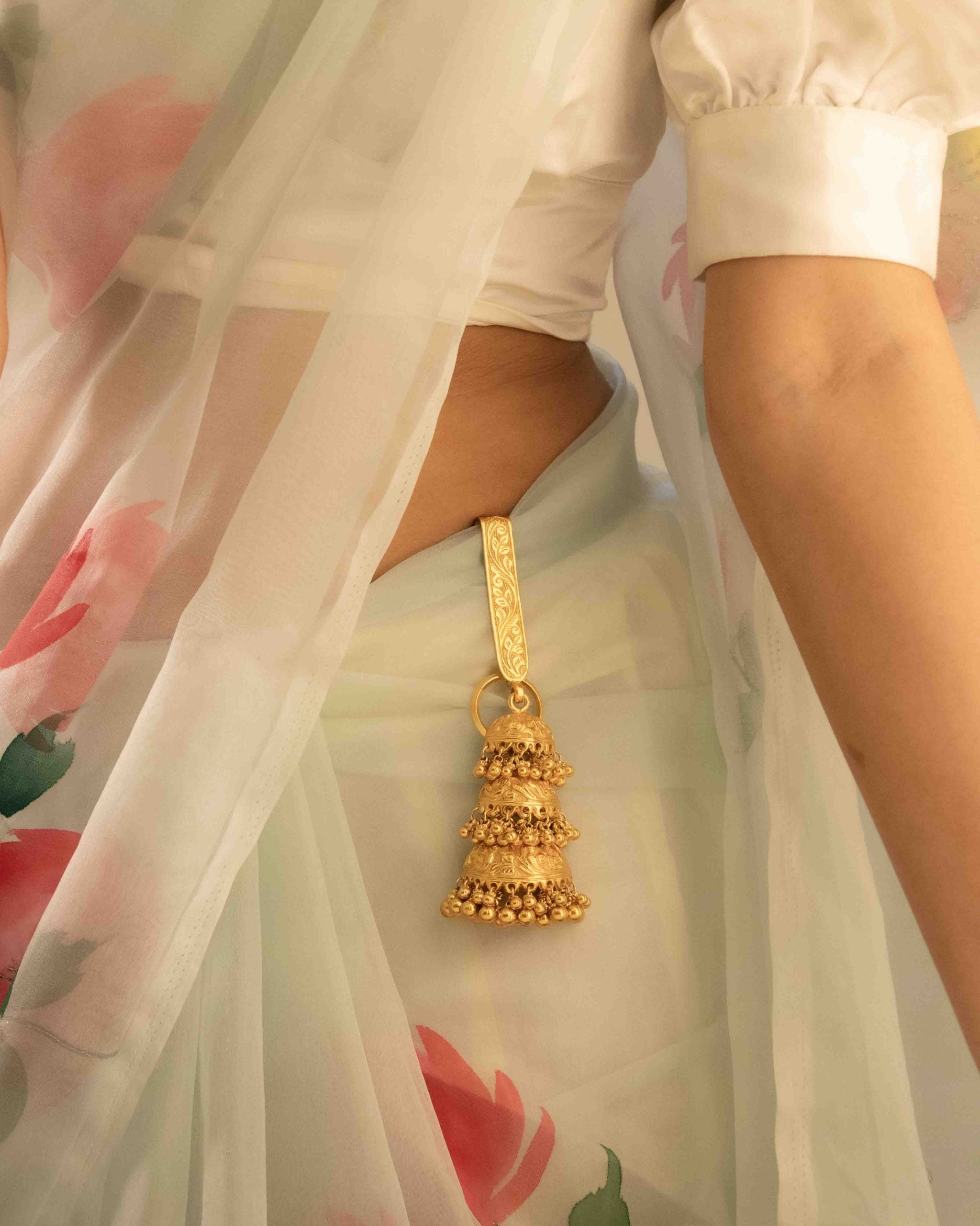 Tattva Intricate Chitai Layered Gold Plated Satka