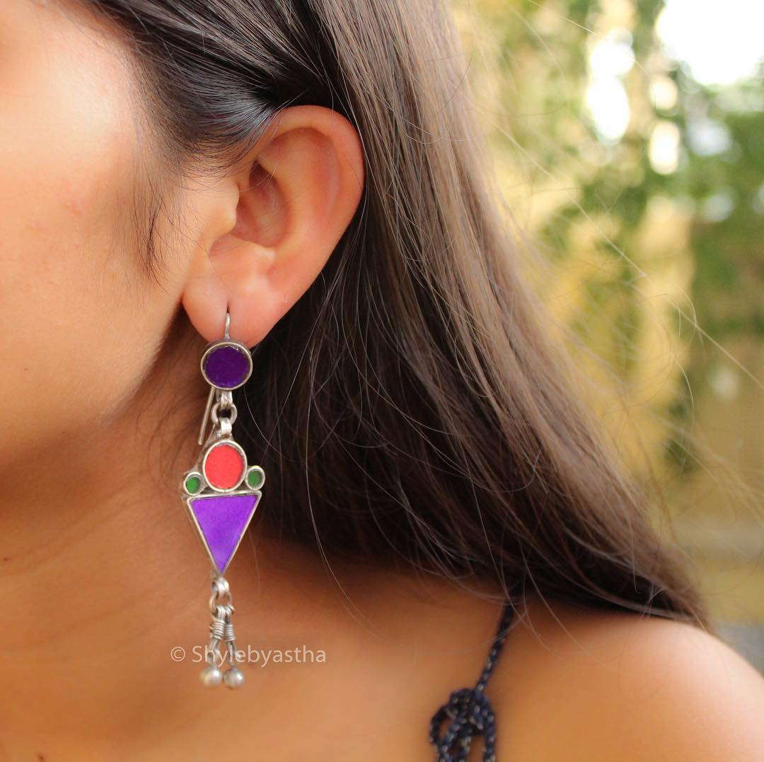 Tattva Glass Painted Earrings