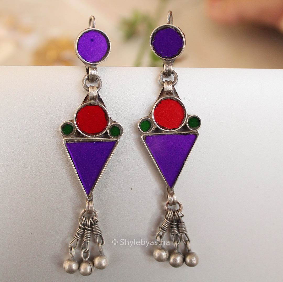 Tattva Glass Painted Earrings