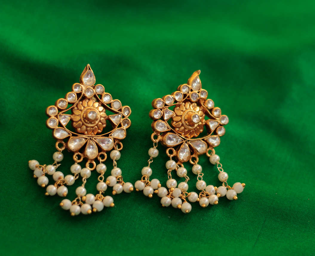 Tattva Gold Plated Kundan Earrings
