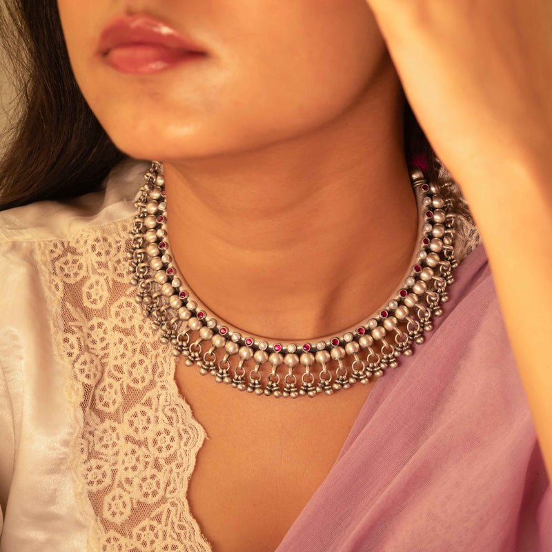 Tattva Pearl Pink Ghughri Drop Classic Hasli