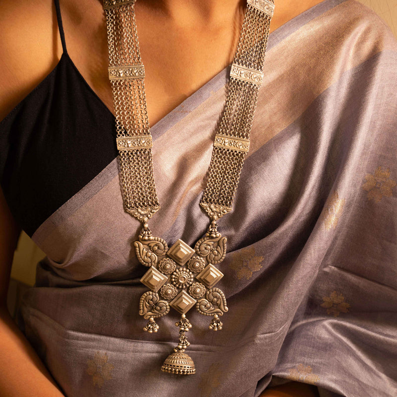 Tattva Statement Jhumki Drop Chain Cluster Necklace