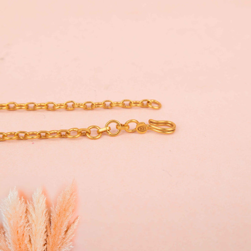 Tattva Two Layered Ball Chain Gold Plated Necklace
