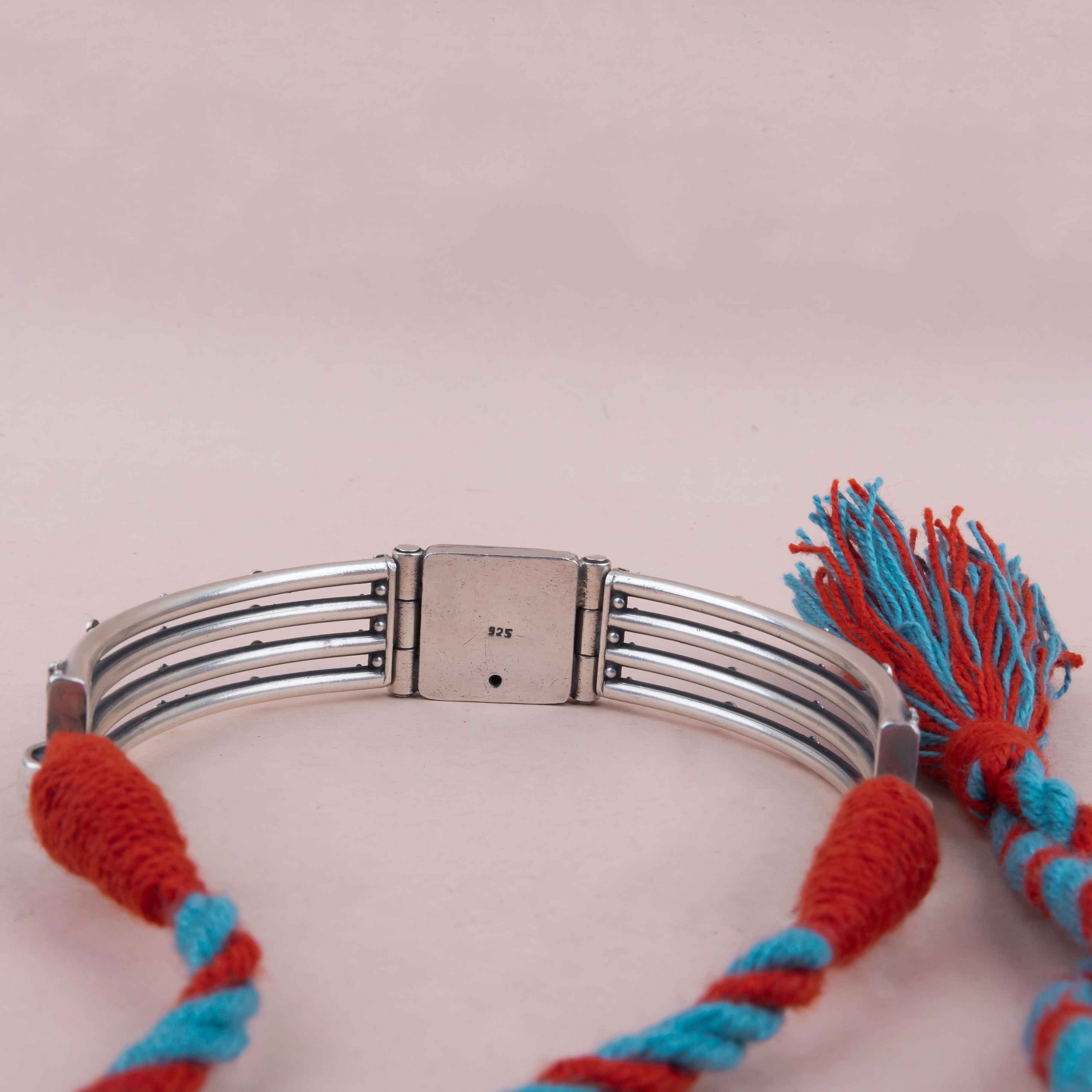 Tattva Vintage Inspired Classic Line Sequence Turquoise Coral Choker