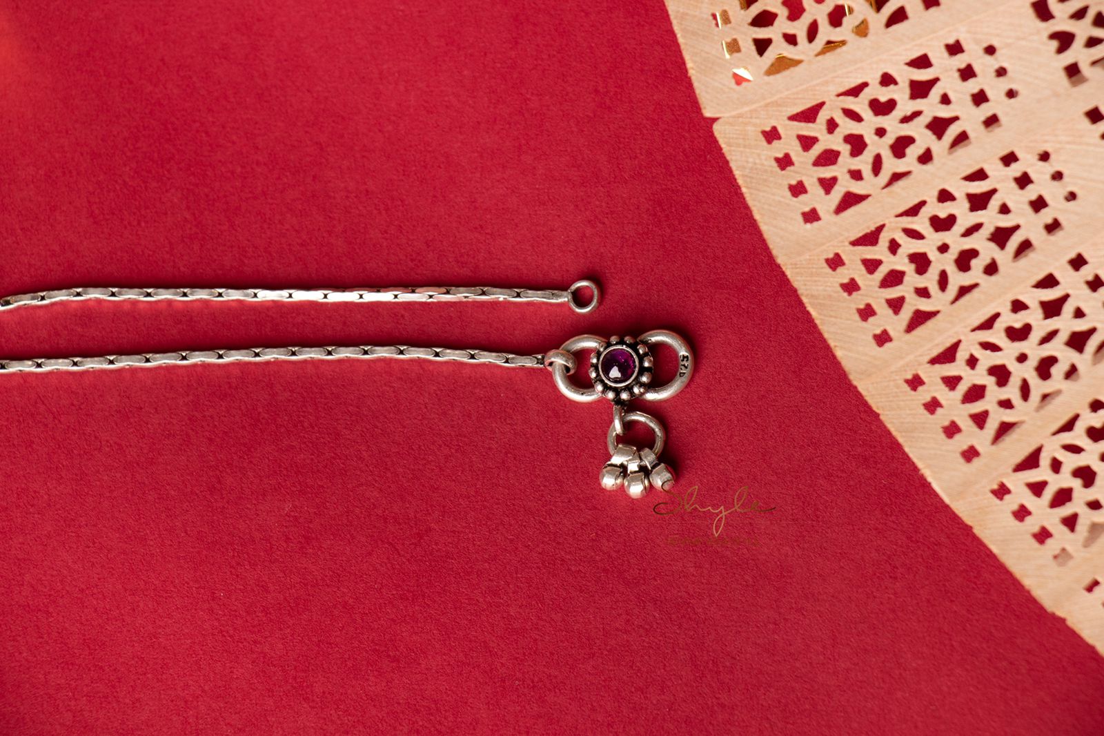 Mizoya Tri Peacock motif Versatile Anklet Pair