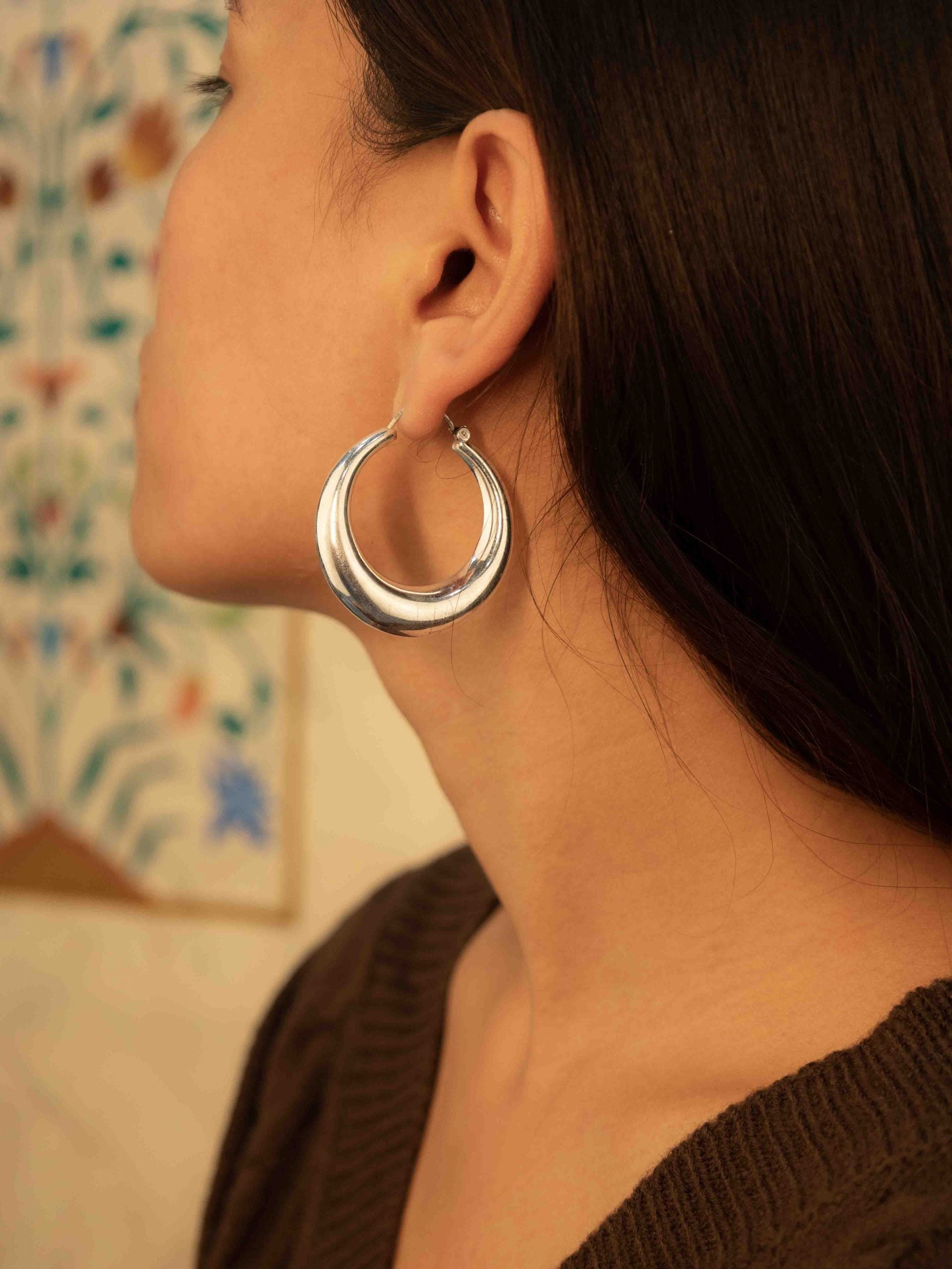 Adya Fine Large Timeless Hoops