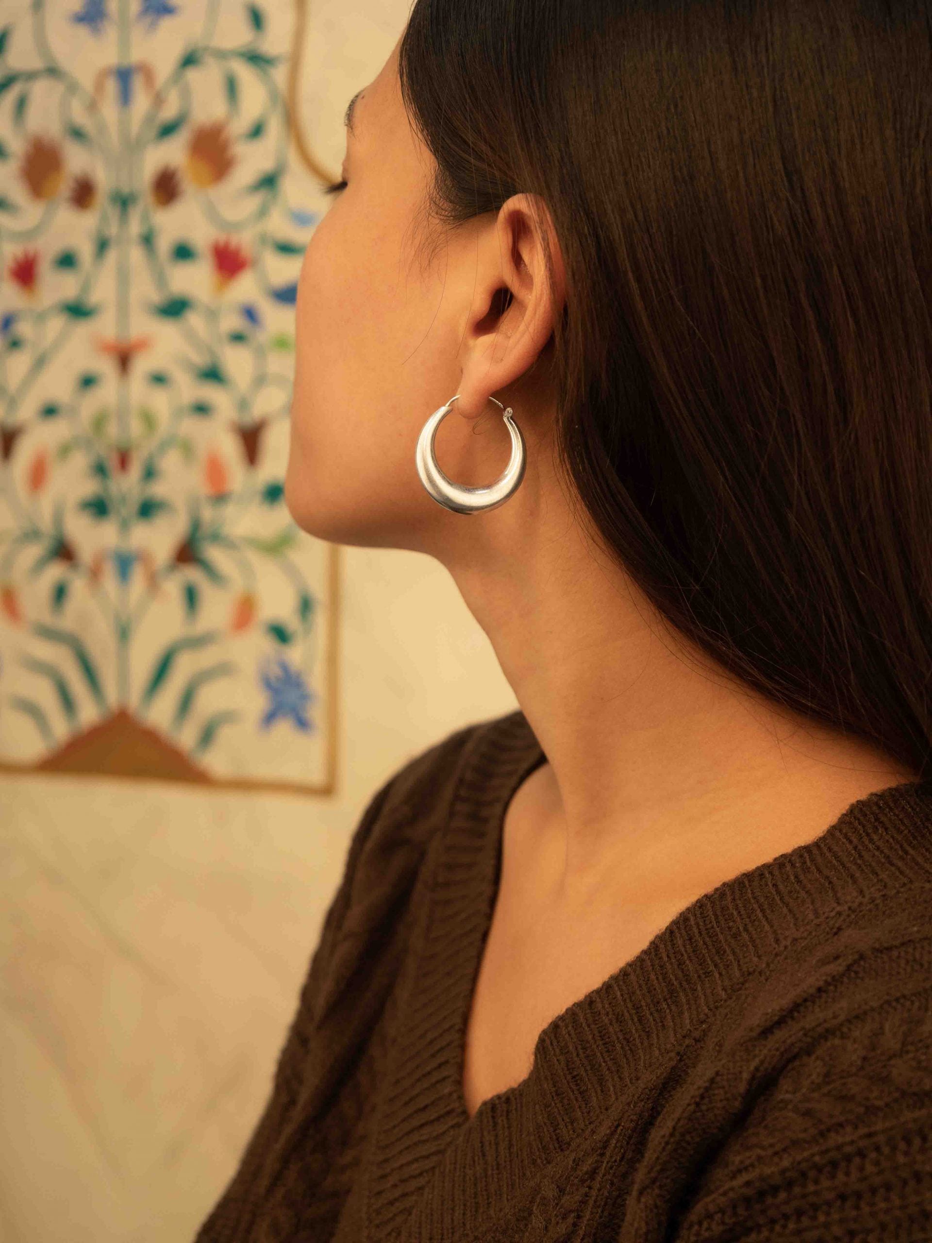 Adya Fine Medium Timeless Hoops