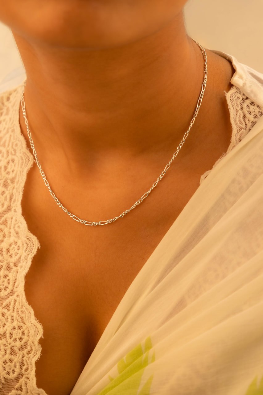 Adya Intricate Fine Silver Chain